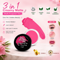 Skin Smoothie 3-in-1 Creamy Matte Lip, Cheek & Eye Tint – Flirty Pink (08) | Long-Lasting Multi-Purpose Makeup