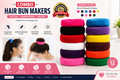 Premium 12-Piece Hair Bun Maker Combo – Soft, Stretchable & Stylish for Everyday Hairstyles