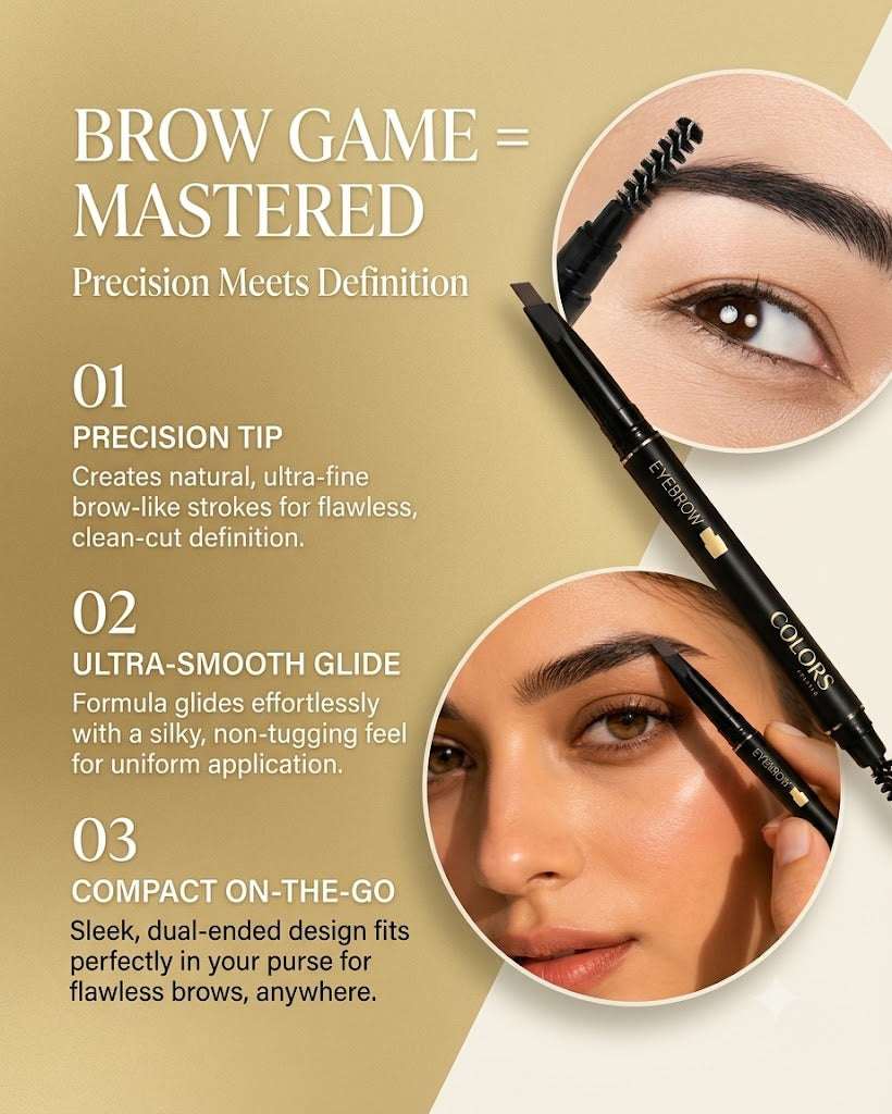 2 in 1 Waterproof Eyebrow Pencil with Brush