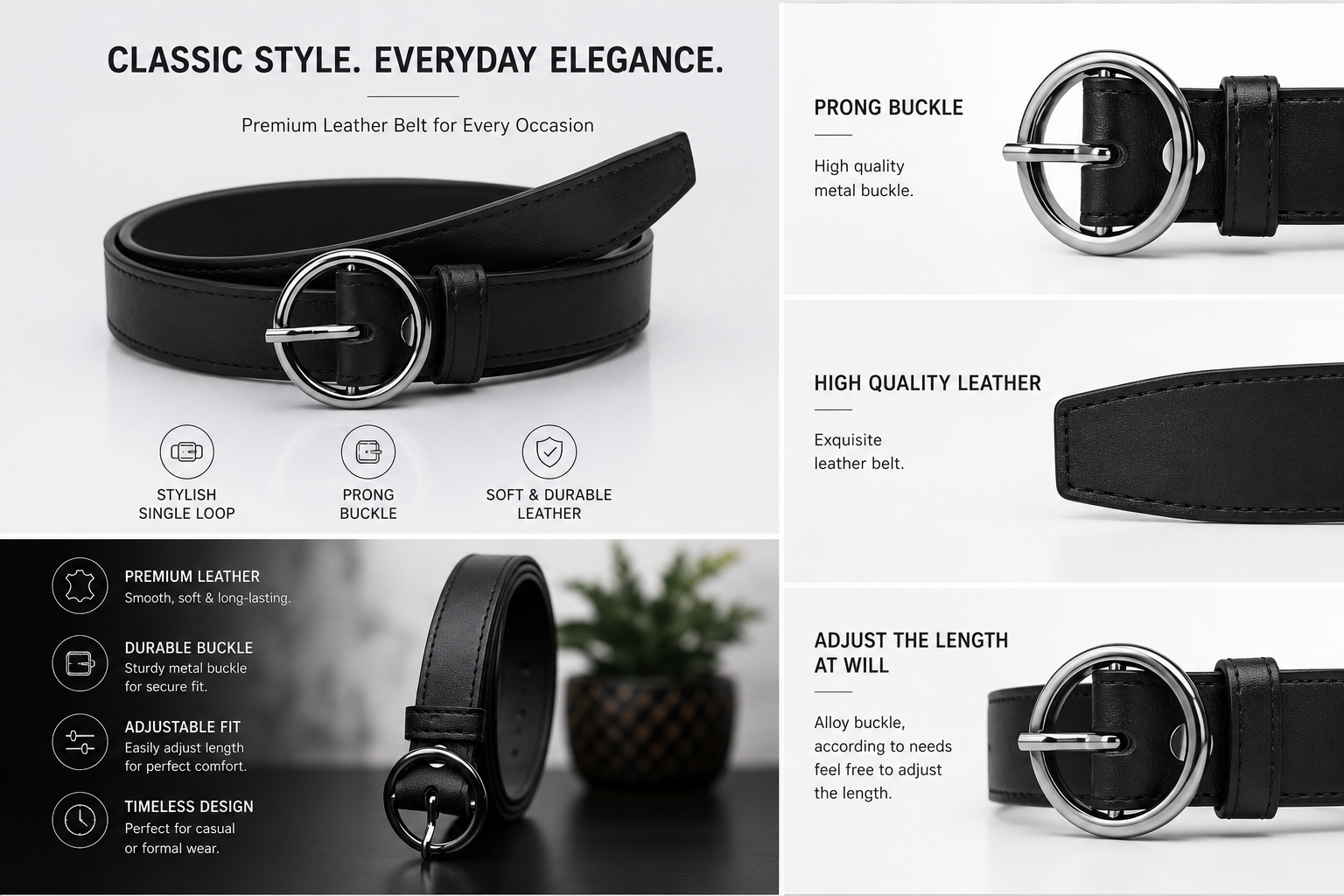 Luxury Look Leather Belt – Style That Lasts