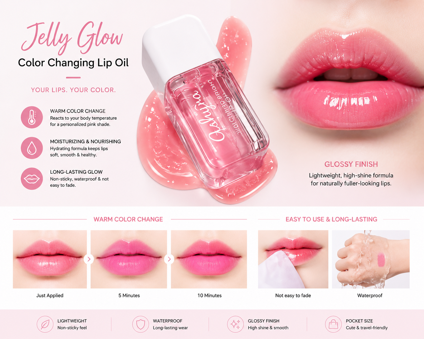 Magic Pink Glow Lip Oil