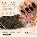 Premium Nail Art Stickers – Elegant Gold Nail Decals for DIY Manicure | Manya Zone